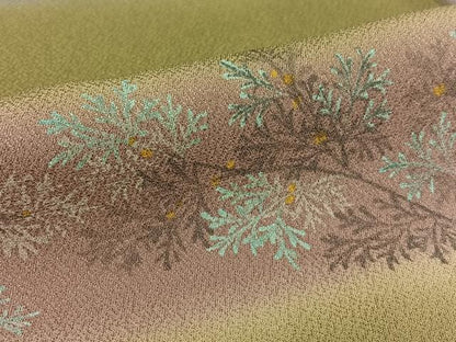 平和屋着物●訪問着 手描き 横段草花文 暈し染め さが美扱い ロング丈 正絹 逸品 AAAY0275zg