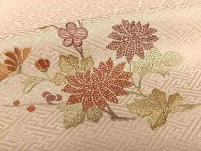 平和屋着物●訪問着　絞り　刺繍　飾花文　暈し染め　金彩　正絹　逸品　AAAY0280zg