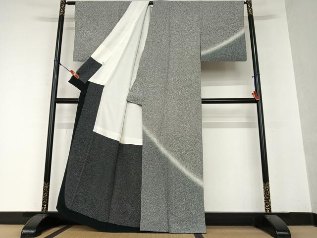 平和屋着物●東京染伝統工芸士　金田昇 　訪問着　霞文　暈し染め　正絹　逸品　AAAY0290zg