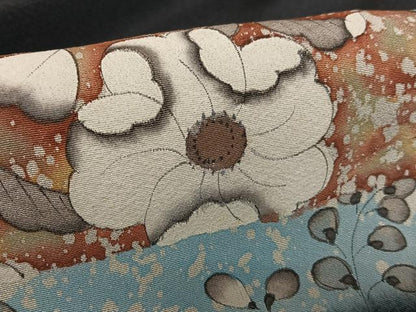 平和屋着物●訪問着　辻が花紋様　暈し染め　黒地　正絹　逸品　AABI2617cs