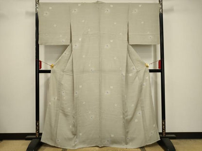 平和屋着物▽上質な小紋 単衣 辻が花文 正絹 逸品 AAAY0480sx