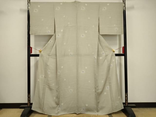 平和屋着物▽上質な小紋 単衣 辻が花文 正絹 逸品 AAAY0480sx