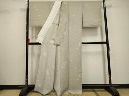 平和屋着物▽上質な小紋 単衣 辻が花文 正絹 逸品 AAAY0480sx