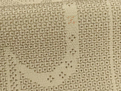 平和屋着物▽本塩沢 単衣 110亀甲 幾何学文様 正絹 逸品 AAAY0491sx