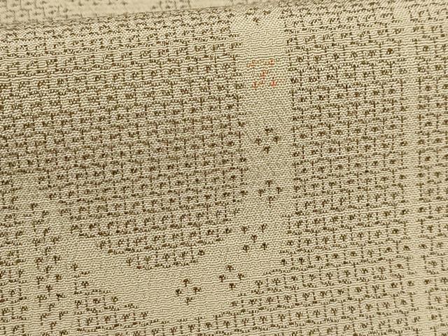 平和屋着物▽本塩沢 単衣 110亀甲 幾何学文様 正絹 逸品 AAAY0491sx