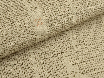 平和屋着物▽本塩沢 単衣 110亀甲 幾何学文様 正絹 逸品 AAAY0491sx