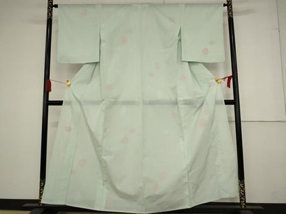 平和屋着物＊夏物　小紋　絽　舞花文　洗える着物　AAAY0663st