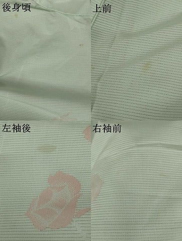 平和屋着物＊夏物　小紋　絽　舞花文　洗える着物　AAAY0663st
