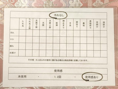 平和屋着物◎六通柄袋帯　唐織　粋華扇面　銀糸　正絹　逸品　AAAY0728dt