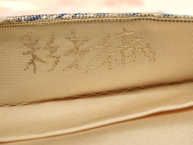 平和屋着物◎六通柄袋帯 唐織 鳳凰花文 彩光織 純銀箔 正絹 逸品 AAAY0756dt