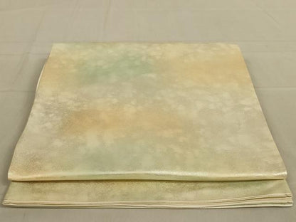 平和屋着物◎六通柄袋帯　霞文　引箔　正絹　逸品　AAAY1478ou