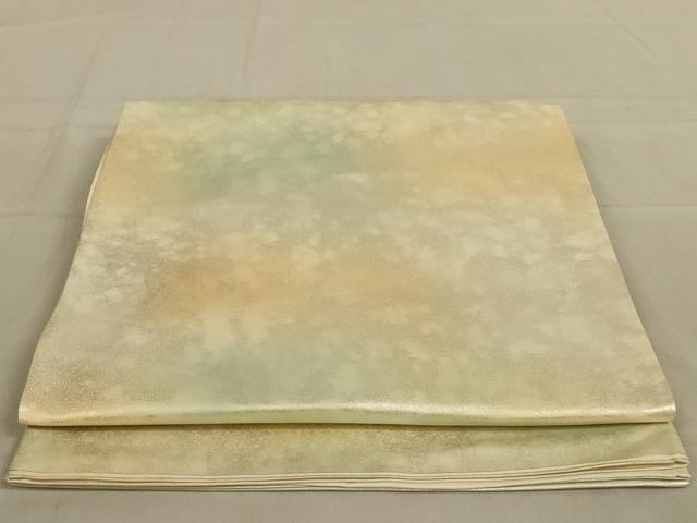平和屋着物◎六通柄袋帯　霞文　引箔　正絹　逸品　AAAY1478ou