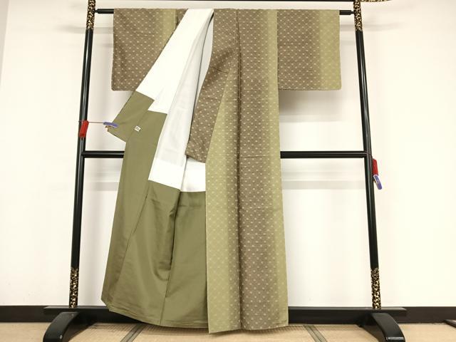 平和屋着物●花織　紬 　正絹　逸品　未使用　AAAY1501np