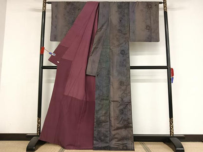 平和屋着物●総刺繍 本場大島紬 訪問着 中国三大刺繍 汕頭刺繍 スワトウ刺繍 更紗花間道 さが美扱い 正絹 逸品 AAAY1502np
