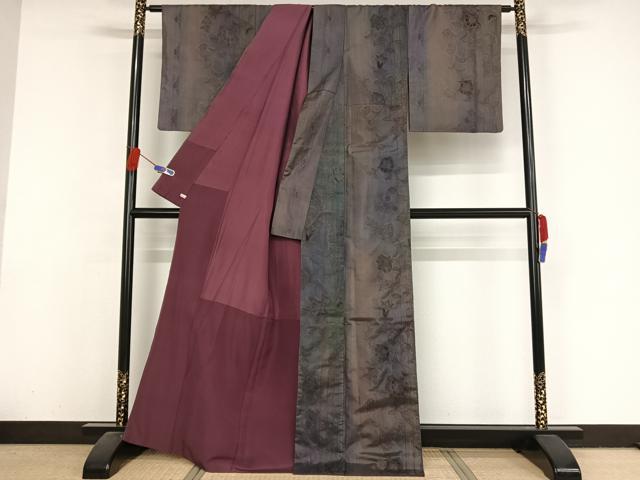 平和屋着物●総刺繍 本場大島紬 訪問着 中国三大刺繍 汕頭刺繍 スワトウ刺繍 更紗花間道 さが美扱い 正絹 逸品 AAAY1502np