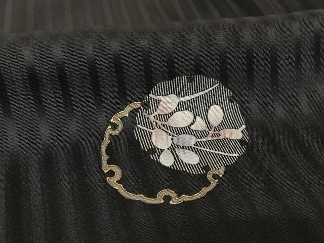 平和屋着物＃道中着 雪輪 ほたる暈し 黒地 ロング丈 正絹 逸品 AAAY1546np