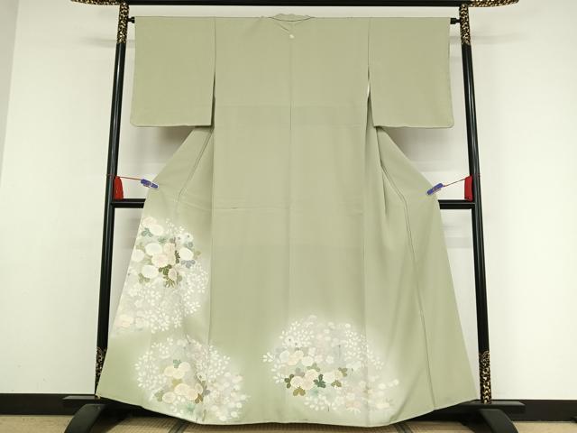 平和屋着物●豪華色留袖 草花文 暈し染め 金彩 丹後ちりめん 反端付き 正絹 逸品 未使用 AAAY1554np
