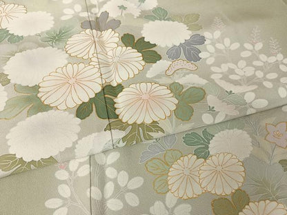 平和屋着物●豪華色留袖 草花文 暈し染め 金彩 丹後ちりめん 反端付き 正絹 逸品 未使用 AAAY1554np