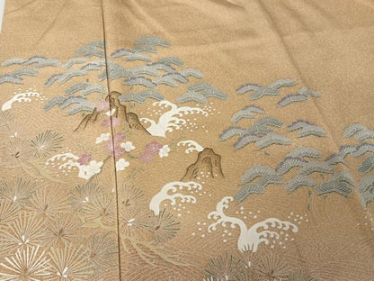 平和屋着物●訪問着 作家物 立波梅松文 暈し染め 正絹 逸品 AAAY1555np
