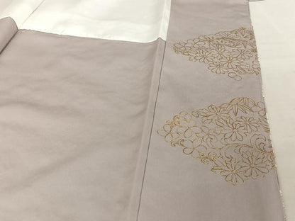 平和屋着物●総刺繍　銀座きしや　色留袖　駒刺繍　鳳凰吉祥文　金糸　正絹　逸品　AAAY1567np