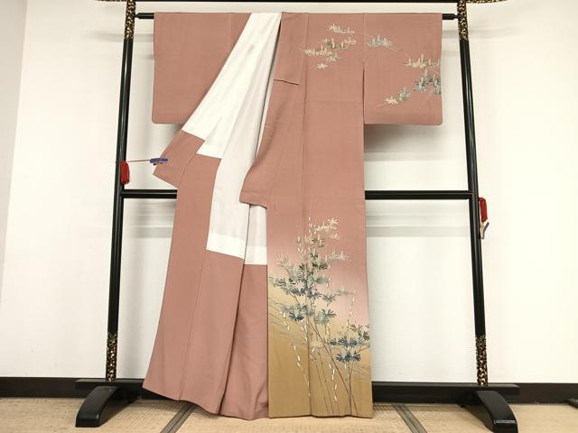 平和屋着物●訪問着 友禅 作家物 松 正絹 逸品 AAAY1572np