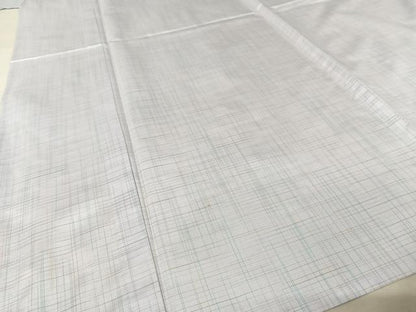 平和屋着物▽本場縞大島紬 単衣 格子 ロング丈 正絹 逸品 AAAY1597np
