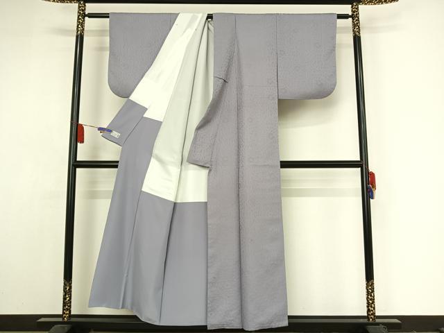 平和屋着物■洗える最高級着物　＜英＞はなぶさ謹製　色無地　辻が花地紋　藤色　AAAY1602np