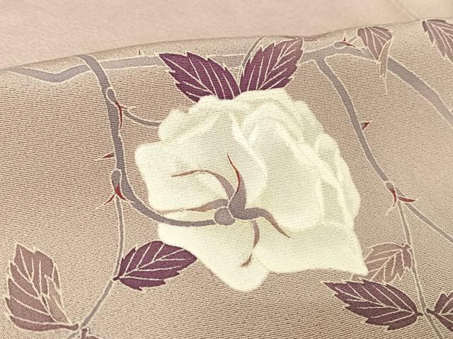 平和屋着物●加賀友禅の巨匠　初代　由水十久　訪問着　枝花文　霞色地　正絹　逸品　AAAY1605np