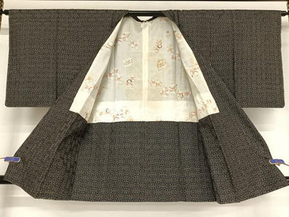平和屋着物●本場大島紬　龍郷絣　秋名バラ　道中着セット　やまと誂製　正絹　逸品　AAAY1608np