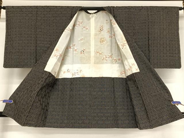 平和屋着物●本場大島紬　龍郷絣　秋名バラ　道中着セット　やまと誂製　正絹　逸品　AAAY1608np