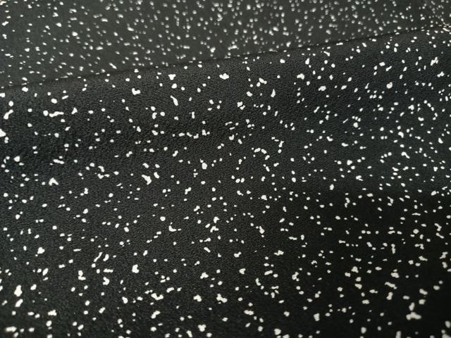 平和屋着物●蒔糊友禅　訪問着　黒地　正絹　逸品　AAAY1615np