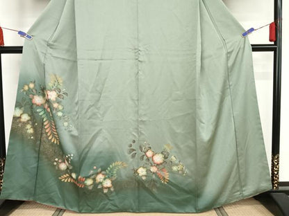 平和屋着物●訪問着　中国三大刺繍　汕頭刺繍　スワトウ刺繍　辻が花　暈し染め　金銀彩　正絹　逸品　AAAY1621np