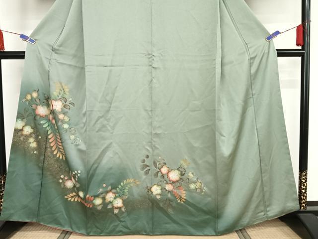 平和屋着物●訪問着　中国三大刺繍　汕頭刺繍　スワトウ刺繍　辻が花　暈し染め　金銀彩　正絹　逸品　AAAY1621np