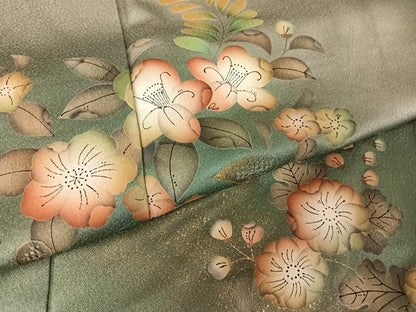 平和屋着物●訪問着　中国三大刺繍　汕頭刺繍　スワトウ刺繍　辻が花　暈し染め　金銀彩　正絹　逸品　AAAY1621np
