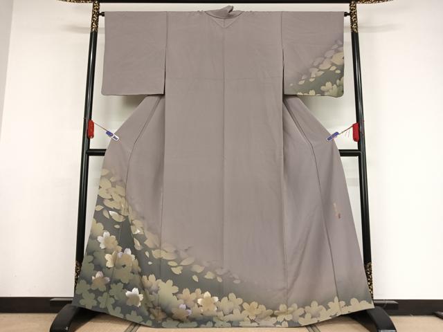 平和屋着物●夢風美 訪問着 舞桜 暈し染め 金銀彩 正絹 逸品 AAAY1625np