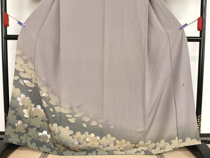 平和屋着物●夢風美 訪問着 舞桜 暈し染め 金銀彩 正絹 逸品 AAAY1625np