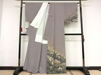 平和屋着物●夢風美 訪問着 舞桜 暈し染め 金銀彩 正絹 逸品 AAAY1625np