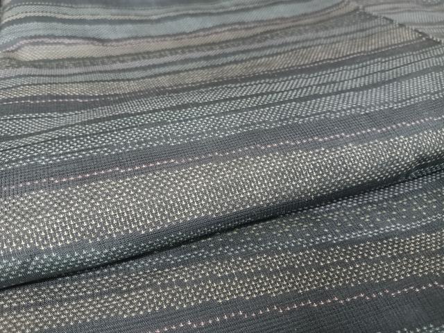 平和屋着物●本場大島紬　カタス7マルキ　変わり縞　鈴乃屋扱い　正絹　逸品　AAAY1626np