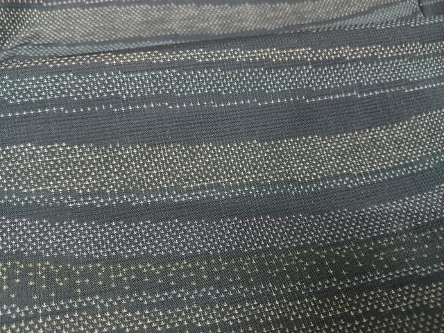 平和屋着物●本場大島紬　カタス7マルキ　変わり縞　鈴乃屋扱い　正絹　逸品　AAAY1626np