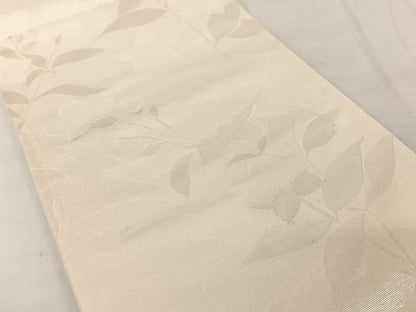 平和屋着物＊夏物　六通柄袋帯　枝花文　銀糸　正絹　逸品　AAAY1660np