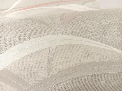 平和屋着物＊夏物　六通柄袋帯　芝文　銀糸　正絹　逸品　AAAY1663np
