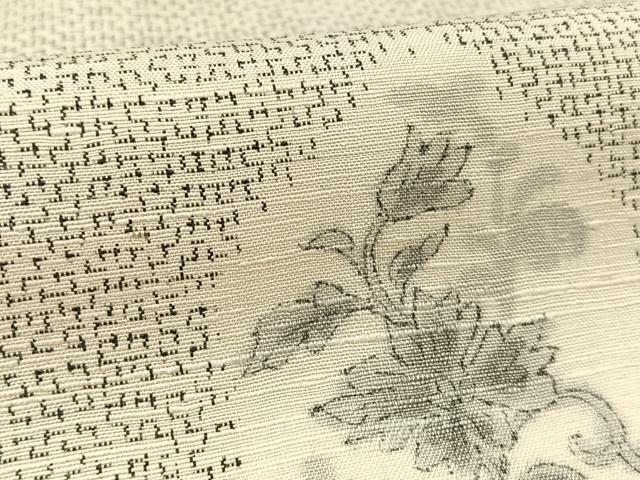 平和屋着物●上質な紬 手描き 亀甲花唐草文 正絹 逸品 未使用 AAAY1707np