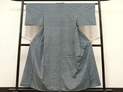 平和屋着物●上質な紬　眼鏡織　霞文　正絹　逸品　AAAY1708np