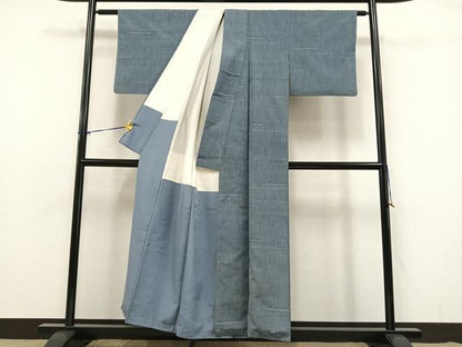 平和屋着物●上質な紬　眼鏡織　霞文　正絹　逸品　AAAY1708np