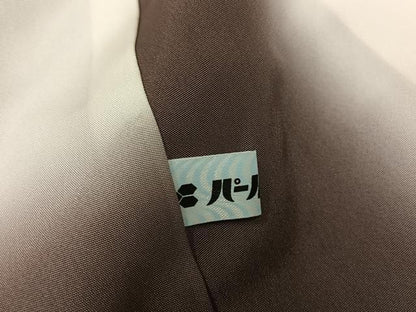 平和屋着物●お召　市松文様　正絹　逸品　AAAY1716np