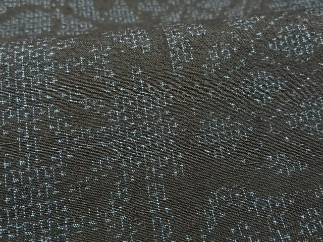 平和屋着物●結城紬　80亀甲　切嵌文　正絹　逸品　未使用　AAAY1726np