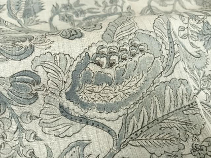 平和屋着物▽生紬 単衣 手描き 更紗花文 正絹 逸品 AAAY1749np