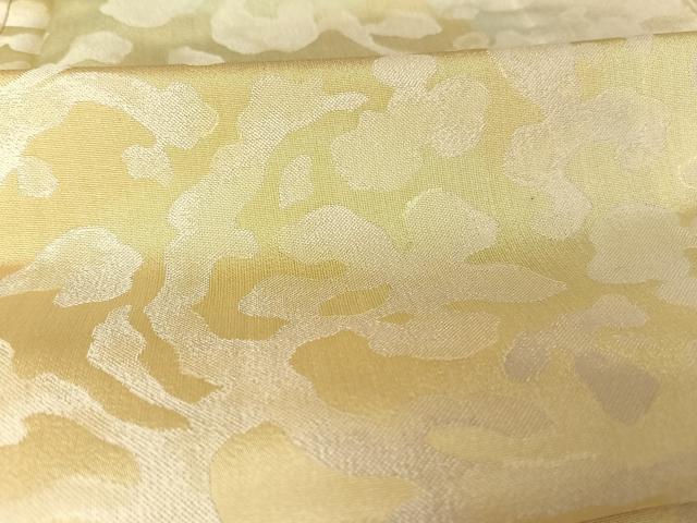 平和屋着物▽お召 単衣 花唐草文 正絹 逸品 未使用 AAAY1750np