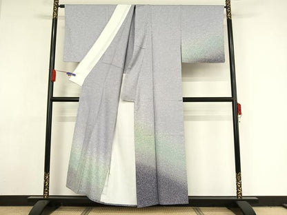 平和屋着物▽訪問着　単衣　天目暈し　正絹　逸品　未使用　AAAY1755np