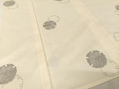 平和屋着物▽上質な小紋　単衣　雪輪花文　ロング丈　さんび謹製　洗える着物　未使用　AAAY1758np
